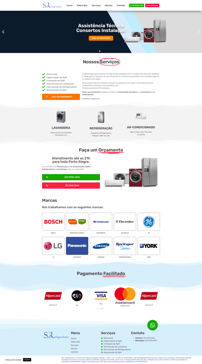 Sites, Landing Pages, ecommerce