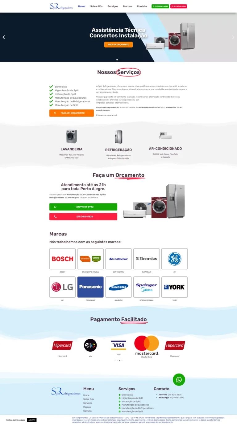 Sites, Landing Pages, ecommerce